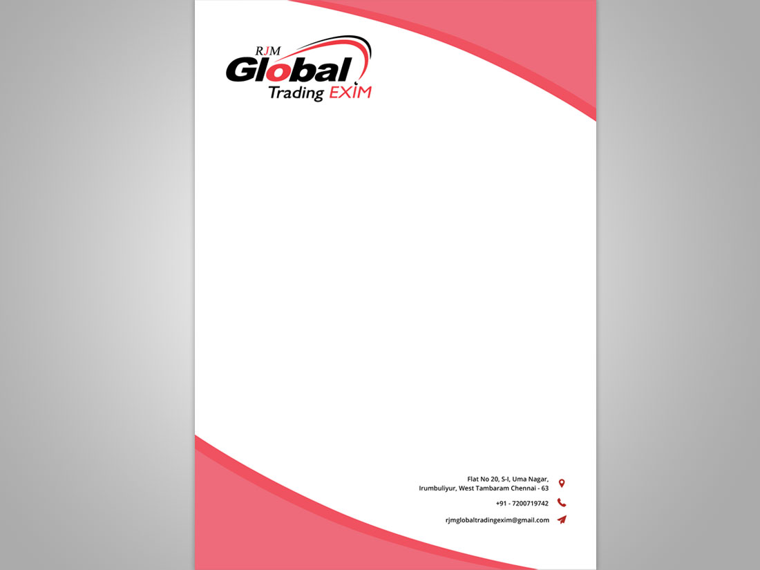 Letterpad for Export Company